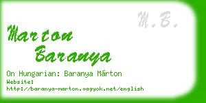 marton baranya business card